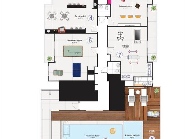 #ECS416 - Apartamento para Venda em Praia Grande - SP - 3